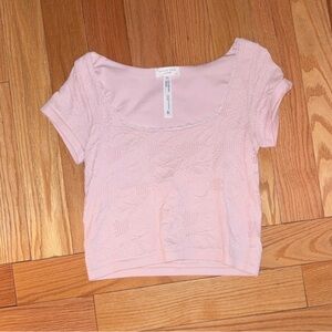 Altar'd State Pink Lace Crop Top